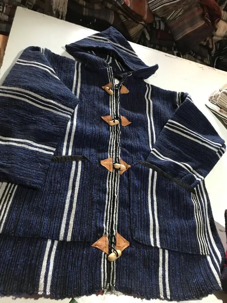 Handmade Moroccan Wool Hoodie – Authentic Berber Coat
