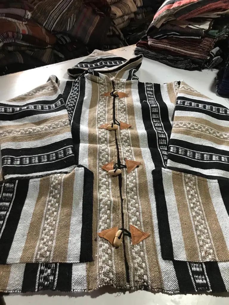 Handmade Moroccan Wool Hoodie – Authentic Berber Coat