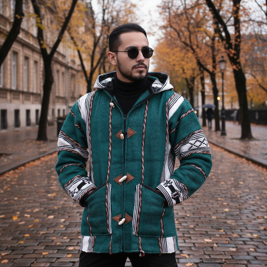 Handmade Moroccan Wool Hoodie – Authentic Berber Coat